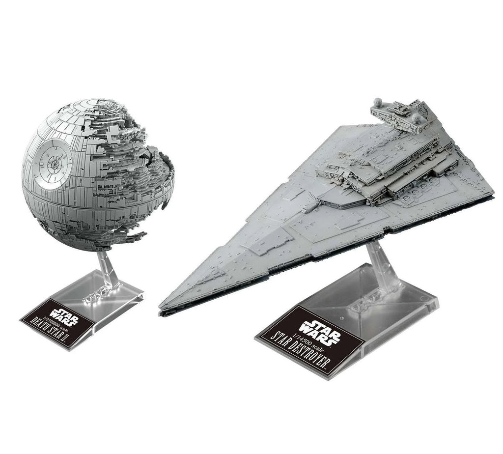 Death Star II 1/2,700,000 & Star Destroyer 1/14,500 "Star Wars", Bandai Star Wars Plastic Model