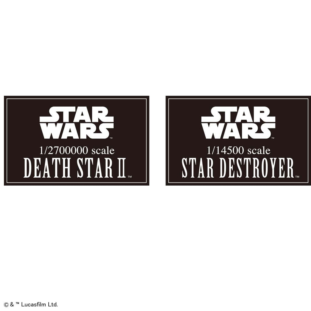 Death Star II 1/2,700,000 & Star Destroyer 1/14,500 "Star Wars", Bandai Star Wars Plastic Model